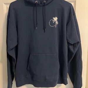 Navy Blue Hoodie with Palm Tree Design